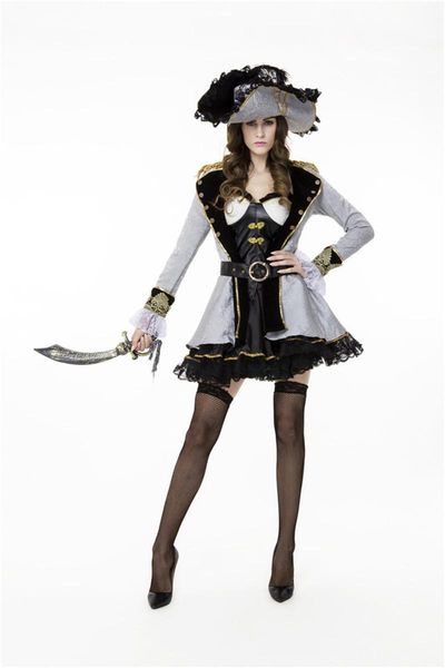halloween caribbean pirate costumes women sailor cospaly suit theme stage and party costumes halloween and carnival cassic costume apparel, Black;red
halloween caribbean pirate costumes women sailor cospaly suit theme stage and party costumes halloween and carnival cassic costume apparel, Black;red