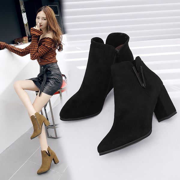 white ankle boots winter shoes for women boots-women luxury designer zipper booties woman 2019 high heels low 2020 fashion, Black
white ankle boots winter shoes for women boots-women luxury designer zipper booties woman 2019 high heels low 2020 fashion, Black