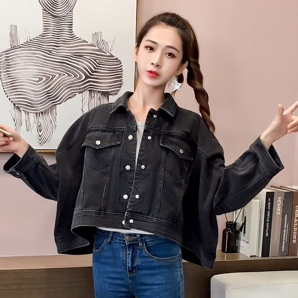 4xl 3xl plus size 2019 new spring bf short denim jacket women vintage jeans coat loose cropped jacket student, Black;brown
4xl 3xl plus size 2019 new spring bf short denim jacket women vintage jeans coat loose cropped jacket student, Black;brown