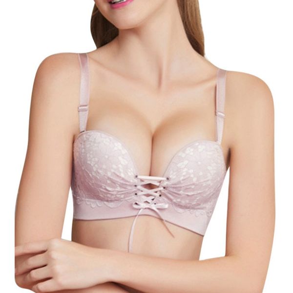 2019 front lace up wireless bra women adjustable gathering super push up bra non-slip plunge invisible underwear women, Red;black
2019 front lace up wireless bra women adjustable gathering super push up bra non-slip plunge invisible underwear women, Red;black