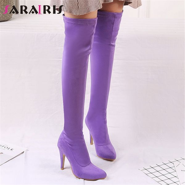 sarairis big size 32-45 sweet candy colors thigh high over the knee boots ladies stretch boots women 2019 shoes woman, Black
sarairis big size 32-45 sweet candy colors thigh high over the knee boots ladies stretch boots women 2019 shoes woman, Black