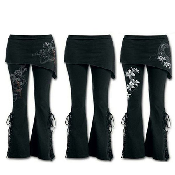 loose bell bottom pants women black embroidered casual bandage flares punk lace up elastic waist pants high waist jeans 2019, Blue
loose bell bottom pants women black embroidered casual bandage flares punk lace up elastic waist pants high waist jeans 2019, Blue