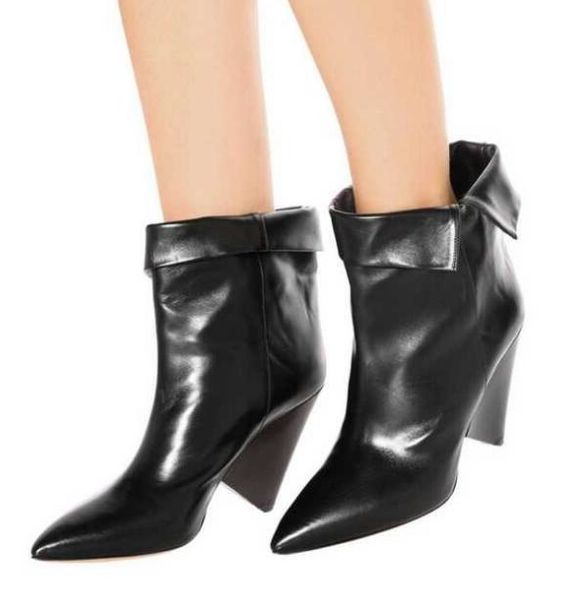 black red brown python leather fold spike heels ankle boots pointed toe fashion woman high heel short boots big size lady shoes
black red brown python leather fold spike heels ankle boots pointed toe fashion woman high heel short boots big size lady shoes