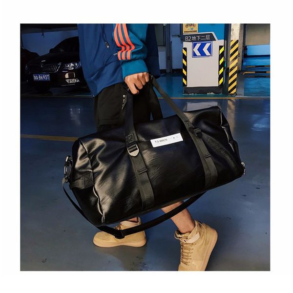 outdoor bags personality men's black sports bag pu leather simple multi-function large capacity fitness
outdoor bags personality men's black sports bag pu leather simple multi-function large capacity fitness