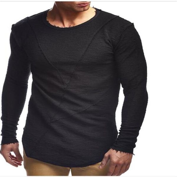 fashion men's cotton pure color round collar long sleeve t-shirt outdoor personality casual breathable t-shirt, White;black
fashion men's cotton pure color round collar long sleeve t-shirt outdoor personality casual breathable t-shirt, White;black