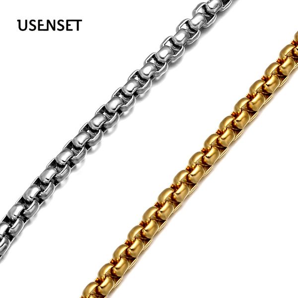 usenset 3mm wide stainless steel square pearl necklace 60cm long link box chain fashion glamour jewelry m01, Silver
usenset 3mm wide stainless steel square pearl necklace 60cm long link box chain fashion glamour jewelry m01, Silver