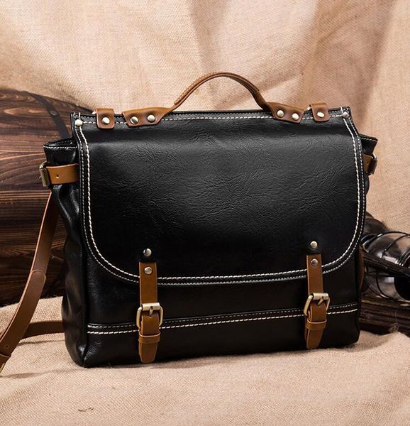 factory wholesale men handbag retro men crazy horse pu mailman bag contrast business briefcase casual leather computer bag casual messenger
factory wholesale men handbag retro men crazy horse pu mailman bag contrast business briefcase casual leather computer bag casual messenger