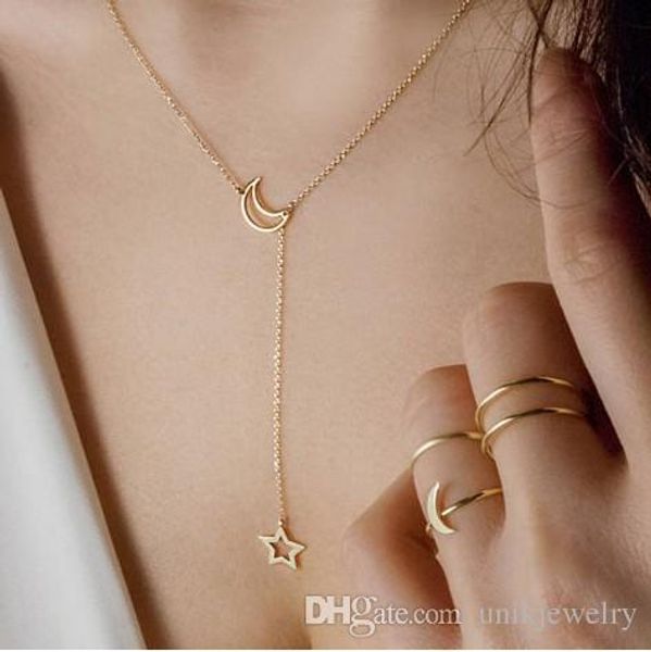 womens necklaces moon star pendant lariat choker necklace gold silver chain jewelry neckchian valentines lovers gifts, Golden;silver
womens necklaces moon star pendant lariat choker necklace gold silver chain jewelry neckchian valentines lovers gifts, Golden;silver
