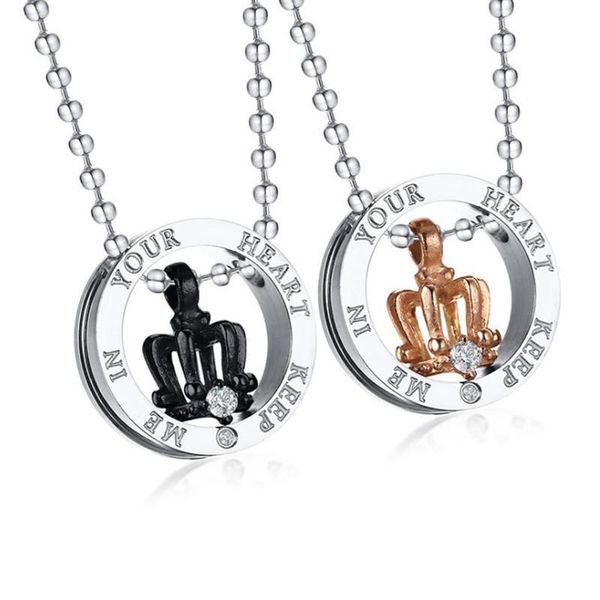 classic crown black gold necklace couple luxury rhinestone personality necklaces women men letter beads chain jewelry for lovers, Silver
classic crown black gold necklace couple luxury rhinestone personality necklaces women men letter beads chain jewelry for lovers, Silver