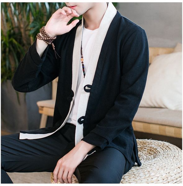 #3926 black blue beige men kimono coat long sleeve men jacket kimono v neck vintage chinese style outerwear plus size 5xl, Black;brown
#3926 black blue beige men kimono coat long sleeve men jacket kimono v neck vintage chinese style outerwear plus size 5xl, Black;brown