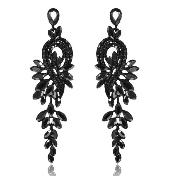 retro exaggerated nightclub lady water drops large earrings temperament luxury black crystal long earrings 9-a00215, Silver
retro exaggerated nightclub lady water drops large earrings temperament luxury black crystal long earrings 9-a00215, Silver