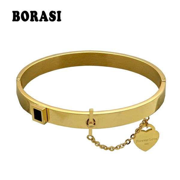 new fashion brand woman party jewelry lover heart pendant bracelets & bangles gold color stainless steel chain & link bracelets, Black
new fashion brand woman party jewelry lover heart pendant bracelets & bangles gold color stainless steel chain & link bracelets, Black