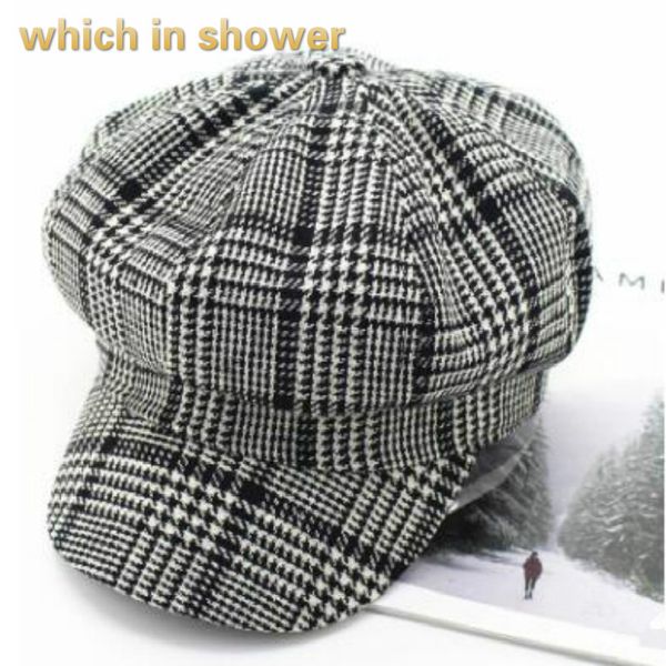 which in shower casual plaid female flat cap vintage painter hat retro grid women beret hat fashion peaked octagonal cap gorras, Blue;gray
which in shower casual plaid female flat cap vintage painter hat retro grid women beret hat fashion peaked octagonal cap gorras, Blue;gray