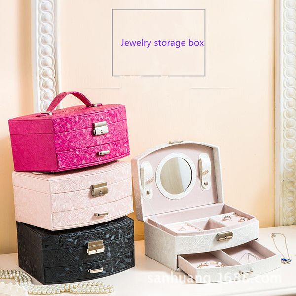 jewelry box travel comestic jewelry casket organizer makeup lipstick storage box beauty container necklace birthday gift, Pink;blue
jewelry box travel comestic jewelry casket organizer makeup lipstick storage box beauty container necklace birthday gift, Pink;blue