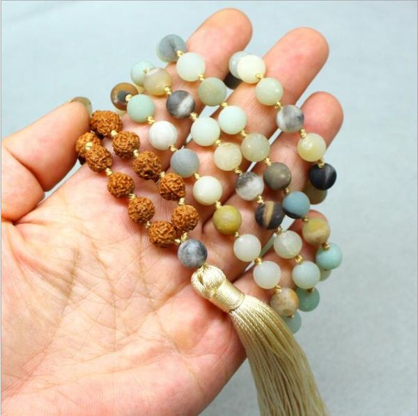 new 8mm 108 bead frosted stone agate pendant necklace beaded vajra bodhi bohemia tassel necklace energy yoga necklace, Silver
new 8mm 108 bead frosted stone agate pendant necklace beaded vajra bodhi bohemia tassel necklace energy yoga necklace, Silver