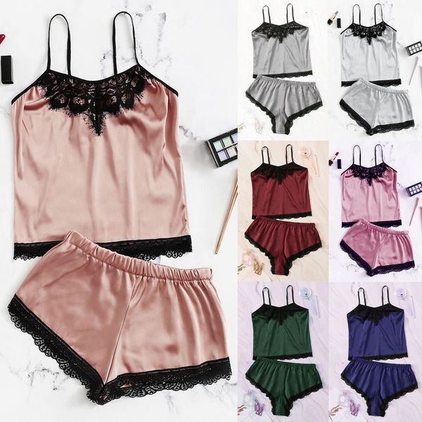 женщины 2pcs женщины sexy пижама наборы silk satin lace нижнее и ночное белье нижнее белье set lingerie crop топы шорты ночнушки пижамы set, White
женщины 2pcs женщины sexy пижама наборы silk satin lace нижнее и ночное белье нижнее белье set lingerie crop топы шорты ночнушки пижамы set, White