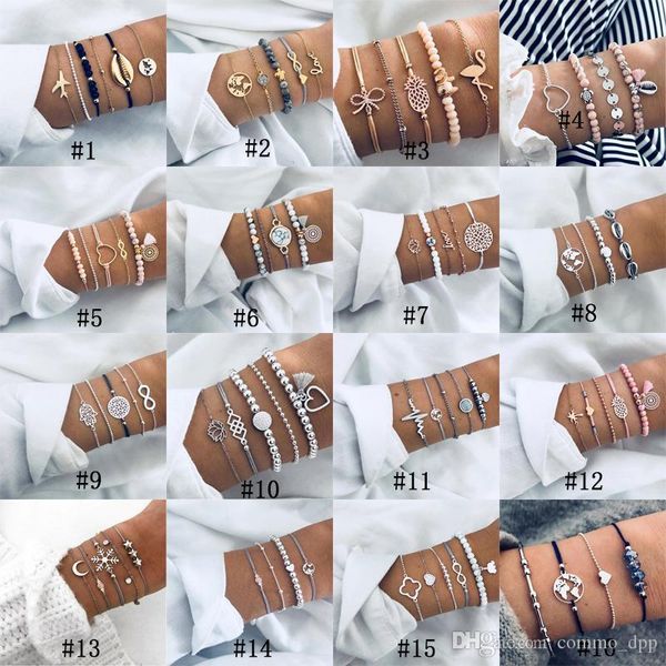 bohemian style bracelets sets for women sea shell map turtle pineapple heart lotus moon charm natural stone beads chains bangle boho jewelry, Golden;silver
bohemian style bracelets sets for women sea shell map turtle pineapple heart lotus moon charm natural stone beads chains bangle boho jewelry, Golden;silver