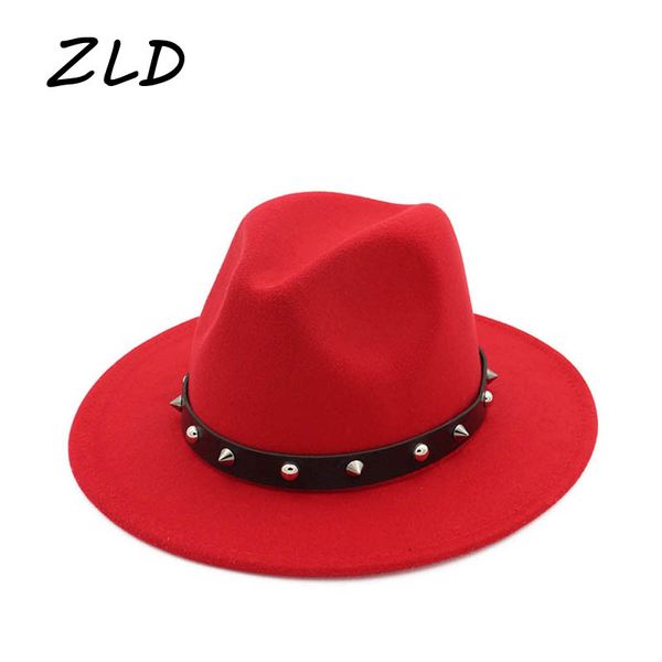 women wool fedora hat with punk rivet belt elegant ladys winter autumn wide brim jazz caps woolen hat casual, Blue;gray
women wool fedora hat with punk rivet belt elegant ladys winter autumn wide brim jazz caps woolen hat casual, Blue;gray