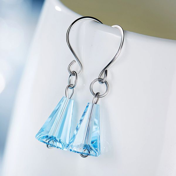 fashion-s925 swarovski crystal silver earrings