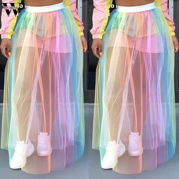 womail women skirt summer rainbow print mesh perspective skirt elastic band long for women casual beach 2019 m523, Black
womail women skirt summer rainbow print mesh perspective skirt elastic band long for women casual beach 2019 m523, Black