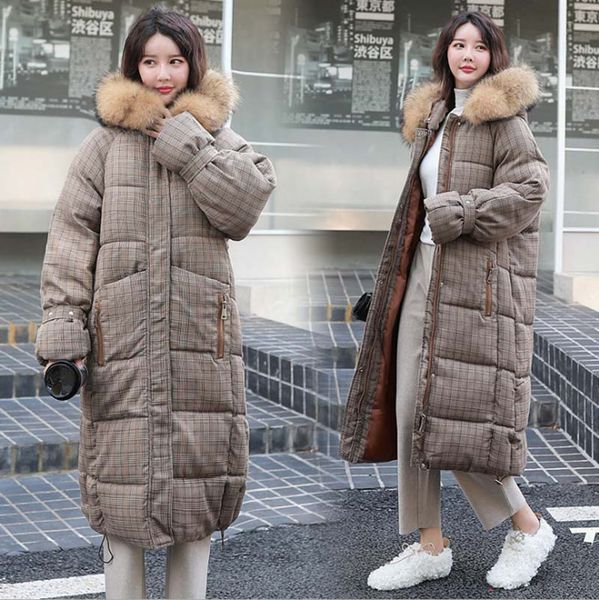 winter warm thick down coat for women plaid long feather down jacket female parka coats outerwear for women plus size, Black
winter warm thick down coat for women plaid long feather down jacket female parka coats outerwear for women plus size, Black