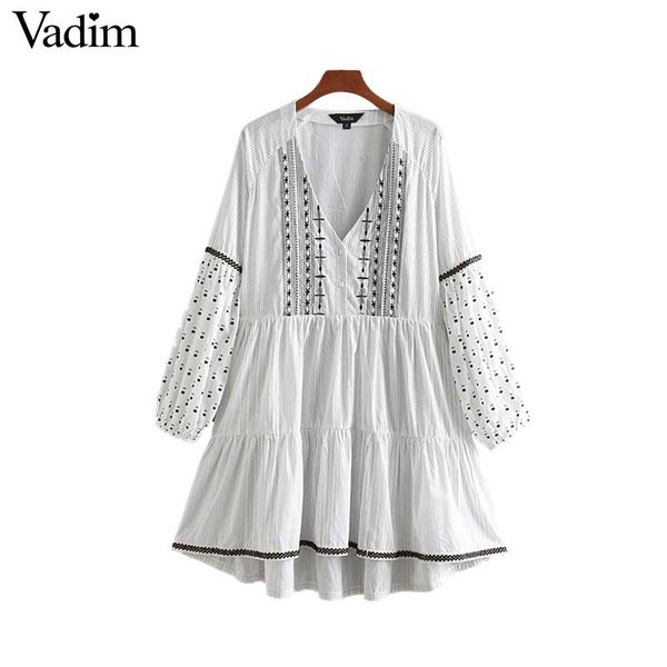 vadim women embroidery mini dress v neck pockets lantern long sleeve casual female a line print dress vestidos qb757, Black;gray
vadim women embroidery mini dress v neck pockets lantern long sleeve casual female a line print dress vestidos qb757, Black;gray