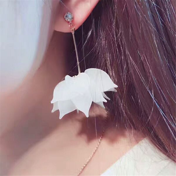 jewelry gift frosted petals designes drop earrings for women transparent flower rhinestone long chain tassel bead pendant earrings, Silver
jewelry gift frosted petals designes drop earrings for women transparent flower rhinestone long chain tassel bead pendant earrings, Silver