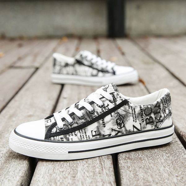 2020 low-canvas fashion comfortable men's shoes breathable board shoes casual tide students hand-painted graffiti, Black
2020 low-canvas fashion comfortable men's shoes breathable board shoes casual tide students hand-painted graffiti, Black