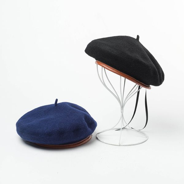 01908-hh0149 new autumn winter wool pu brim beret cap men women leisure painter hat, Blue;gray
01908-hh0149 new autumn winter wool pu brim beret cap men women leisure painter hat, Blue;gray