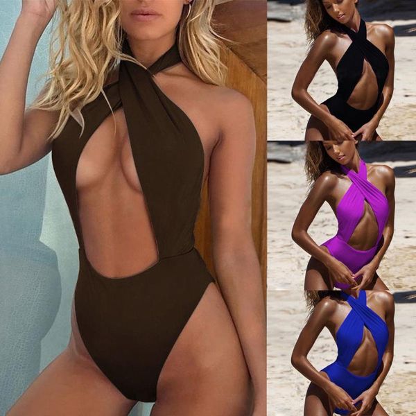 womens padded push-up bikini one-piece bandage closed swimsuit laides solid bathing suit swimwear beachwear bikini 2019
womens padded push-up bikini one-piece bandage closed swimsuit laides solid bathing suit swimwear beachwear bikini 2019