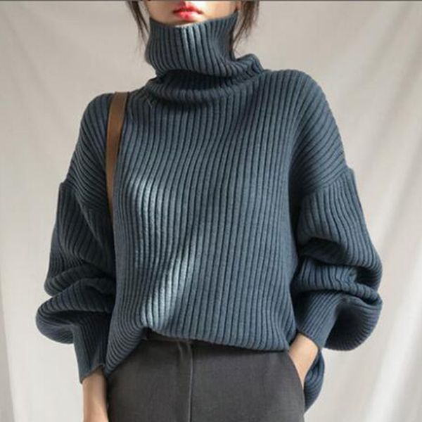 women sweater autumn winter new thicken high collar pullover knitted long sleeve loose ladies sweater 2020 female s806, White;black
women sweater autumn winter new thicken high collar pullover knitted long sleeve loose ladies sweater 2020 female s806, White;black