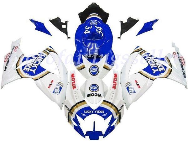 new abs plastic fairings kit fit for suzuki gsxr600 gsxr750 gsx-r600 r750 k6 2006 2007 injection mold white blue lucky strike
new abs plastic fairings kit fit for suzuki gsxr600 gsxr750 gsx-r600 r750 k6 2006 2007 injection mold white blue lucky strike