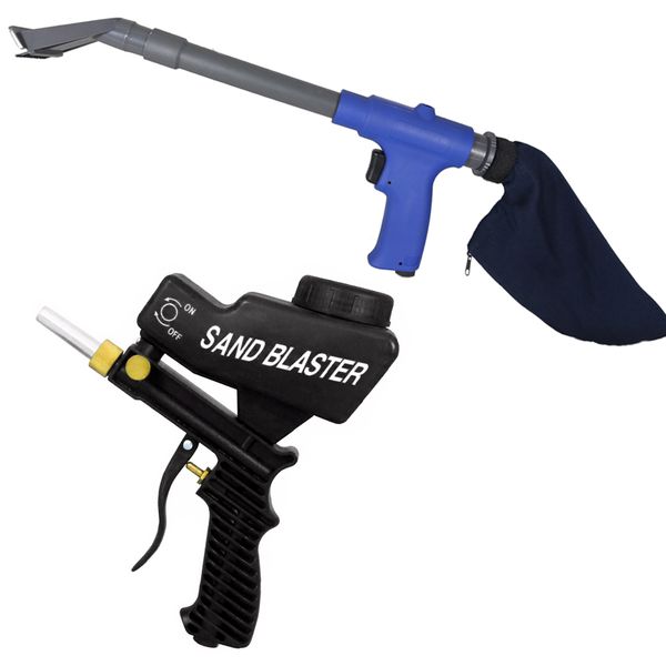 2 in 1 set portable spray gun set airbrush sandblaster accessorries tool black(air vacuum blower suction gun + sand blaster
2 in 1 set portable spray gun set airbrush sandblaster accessorries tool black(air vacuum blower suction gun + sand blaster