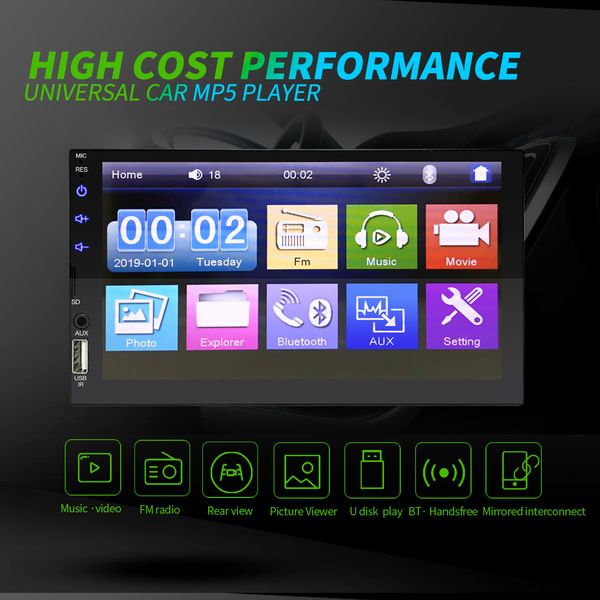 2 din car radio bluetooth autoradio 7 inch mp5 multimedia player fm usb sd car hd video player stereo mirror link
2 din car radio bluetooth autoradio 7 inch mp5 multimedia player fm usb sd car hd video player stereo mirror link
