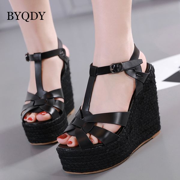 byqdy bohemia gladiator wedges high heels platform sandals women shoes fashion designers buckle ladies beach female shoes, Black
byqdy bohemia gladiator wedges high heels platform sandals women shoes fashion designers buckle ladies beach female shoes, Black