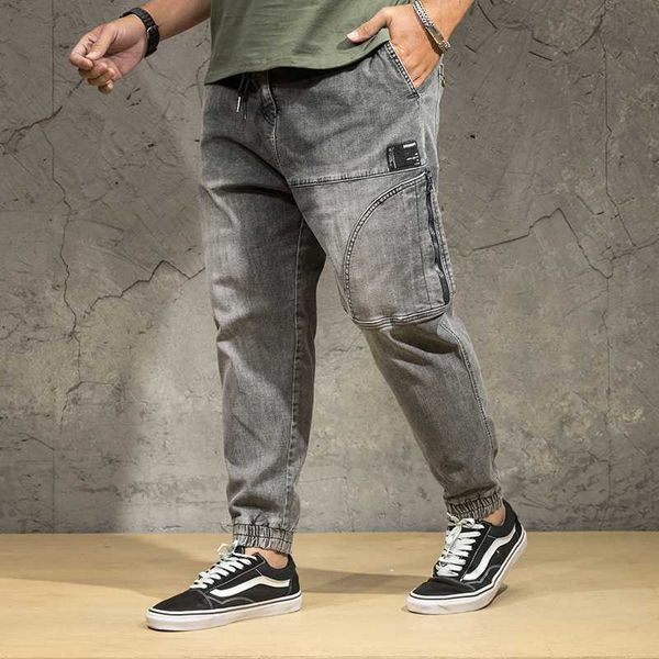 men's jeans men casual loose elastic nine points gray male harem pants cotton brand oversized, Blue
men's jeans men casual loose elastic nine points gray male harem pants cotton brand oversized, Blue