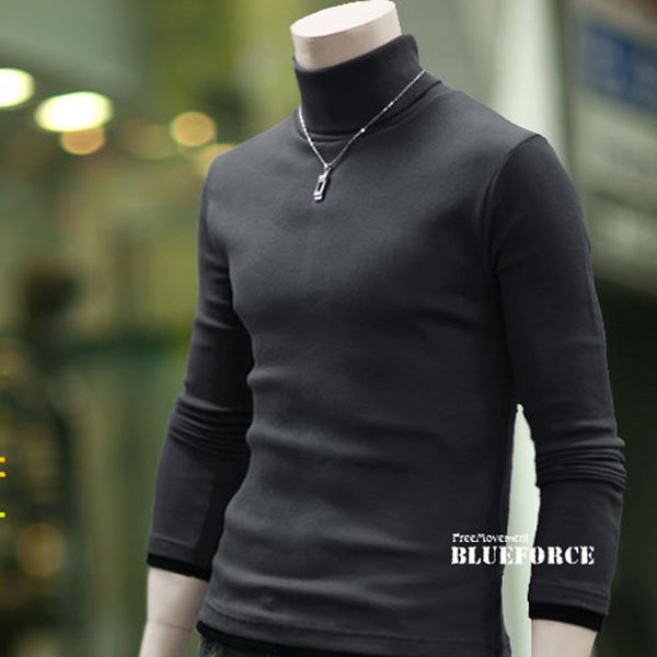 autumn and winter solid color high collar slim knit sweater, trend fake two men's elastic tight bottoming sweater, White;black
autumn and winter solid color high collar slim knit sweater, trend fake two men's elastic tight bottoming sweater, White;black