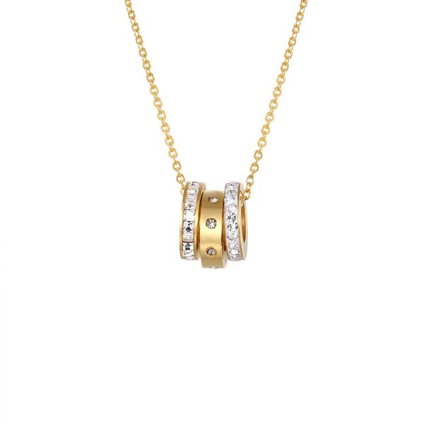small and exquisite three zircon circle pendant necklaces for women stainless steel love necklace birthday gift, Silver
small and exquisite three zircon circle pendant necklaces for women stainless steel love necklace birthday gift, Silver