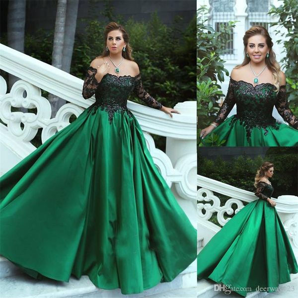 black-appliques sleeves long off-the-shoulder a-line elegant prom dress black and green long sleeves evening gowns vestido longo festa
black-appliques sleeves long off-the-shoulder a-line elegant prom dress black and green long sleeves evening gowns vestido longo festa