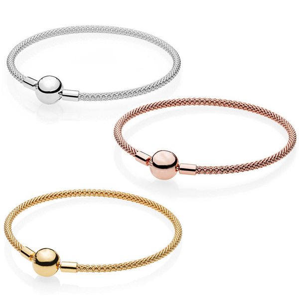 new fit pandoras moments 925 silver mesh weaving bracelet women diy beads charm rope chain jewelry bangles valentine's day gift, Golden;silver
new fit pandoras moments 925 silver mesh weaving bracelet women diy beads charm rope chain jewelry bangles valentine's day gift, Golden;silver