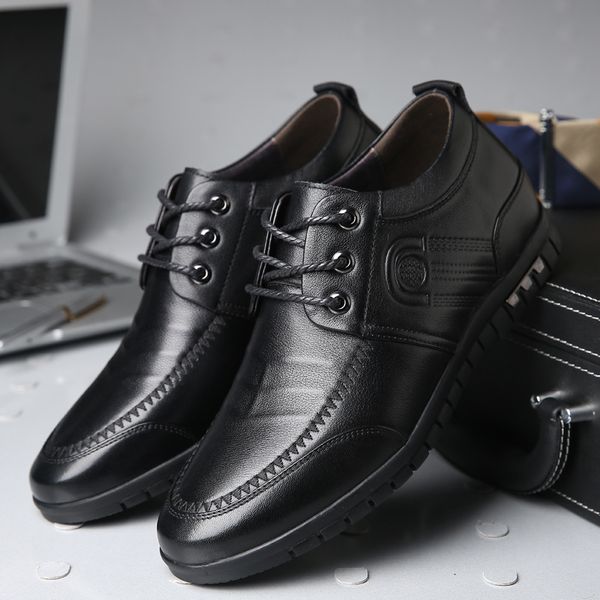 2019 men shoes tall 6cm invisibly new fashion casual man genuine leather height increasing elevated shoes with hidden heels, Black
2019 men shoes tall 6cm invisibly new fashion casual man genuine leather height increasing elevated shoes with hidden heels, Black