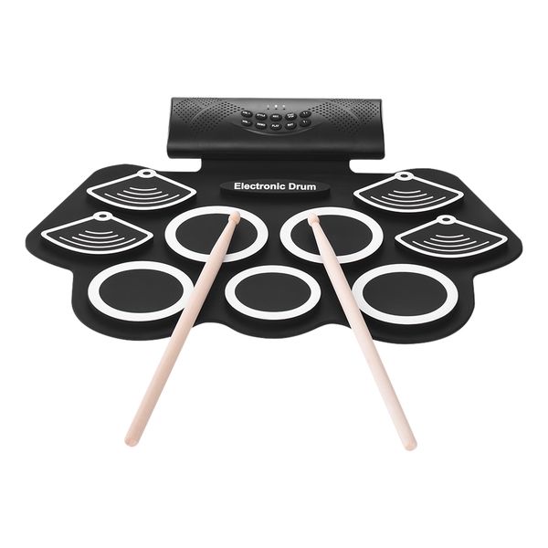 portable electronic drum kit hand roll drum set 9 silicon pads built-in stereo speaker lithium battery with drumstick foot pedal
portable electronic drum kit hand roll drum set 9 silicon pads built-in stereo speaker lithium battery with drumstick foot pedal