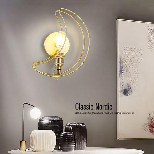 nordic modern contracted wall lamp corridor stair corridor bedroom bedside door brass switch moon gold wall lamp
nordic modern contracted wall lamp corridor stair corridor bedroom bedside door brass switch moon gold wall lamp