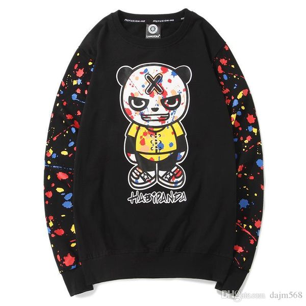mens белого дизайнера толстовки толстовка свитер мужчины и женщины модель любители мультфильмов большого размера свободного хлопок свитер ку, Black
mens белого дизайнера толстовки толстовка свитер мужчины и женщины модель любители мультфильмов большого размера свободного хлопок свитер ку, Black