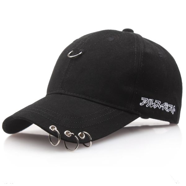 1pc fashion simple black baseball cap with rings spring summer for men women hip hop sports sunshade cotton duck tongue hat h18, Blue;gray
1pc fashion simple black baseball cap with rings spring summer for men women hip hop sports sunshade cotton duck tongue hat h18, Blue;gray