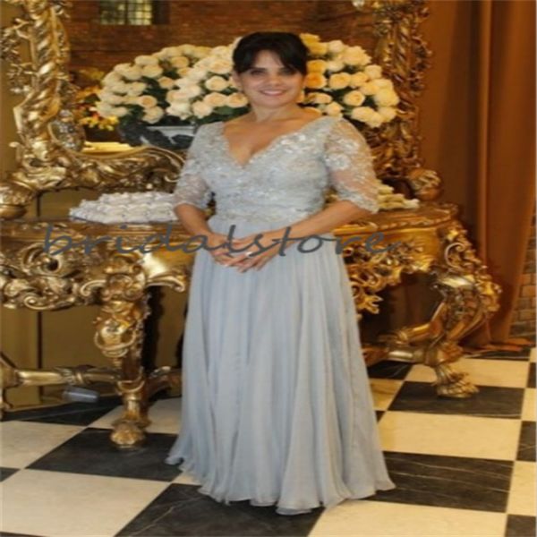 elegant mother of the bride dresses with sleeves v neck floor length chiffon mother of groom dress plus size mom formal gowns, Black;red
elegant mother of the bride dresses with sleeves v neck floor length chiffon mother of groom dress plus size mom formal gowns, Black;red