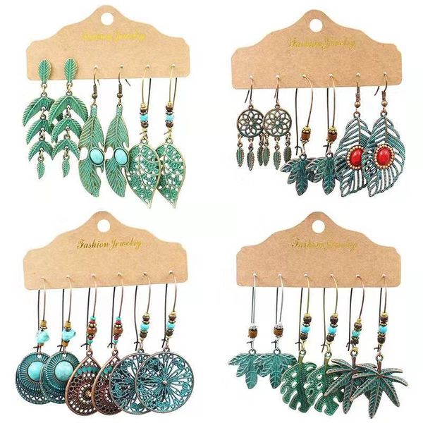 vintage leaves dangle earrings for women luxury designer bohemian style dream catcher dangling earrings boho ethnic earring jewerly gifts, Silver
vintage leaves dangle earrings for women luxury designer bohemian style dream catcher dangling earrings boho ethnic earring jewerly gifts, Silver