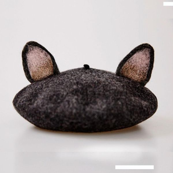 handmade winter wool berets caps women fashion cute cat ear berets hats cartoon style child birthday gift vintage warm wild caps, Blue;gray
handmade winter wool berets caps women fashion cute cat ear berets hats cartoon style child birthday gift vintage warm wild caps, Blue;gray