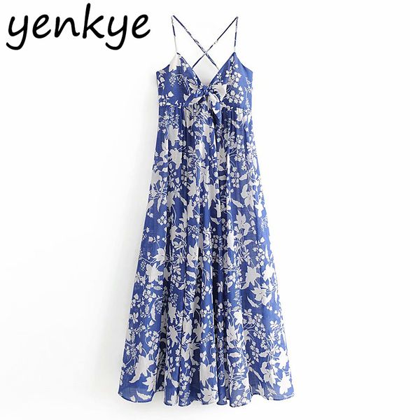 floral print blue sling dress women front bow v neck halter sleeveless summer long maxi dress backless party vestido, Black;gray
floral print blue sling dress women front bow v neck halter sleeveless summer long maxi dress backless party vestido, Black;gray