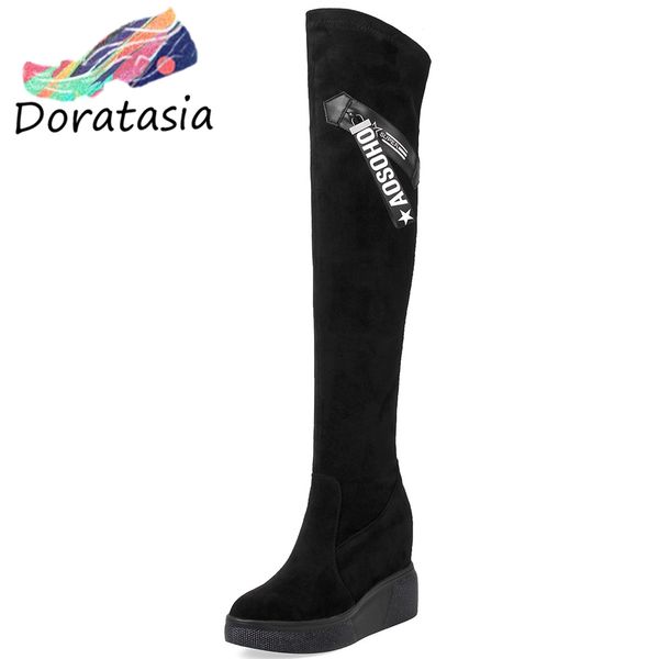 doratasia new big size 32-40 fashion thigh high boots height increasing platform shoes woman party over the knee boots, Black
doratasia new big size 32-40 fashion thigh high boots height increasing platform shoes woman party over the knee boots, Black